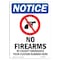 Signmission OSHA Notice Sign, 14" H, 10" W, Rigid Plastic, No Firearms By County Sign With Symbol, Portrait OS-NS-P-1014-V-14546 - alternate 1